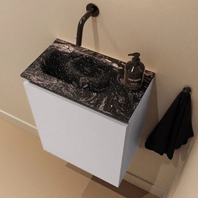 Mondiaz Ture DLux toiletmeubel 40cm cale met wastafel lava links zonder kraangat