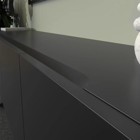 Hangend Tv-meubel Zwart 146 Cm - 146x35.5x35cm.