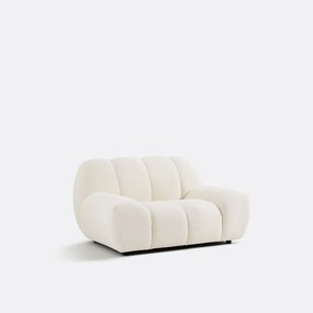 XL-fauteuil van dikke bouclé stof Nuria