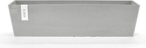Ecopots bloempot Bruges 80 - Rechthoekig - White Grey - 80,8cm x 20cm x H20,3cm