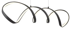 Design hanglamp zwart 100cm incl. LED 3-staps dimbaar - Wokkel