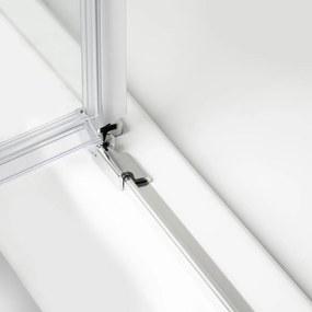 Kerra Long douche zijwand voor douchedeur chroom 90cm