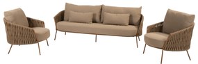 Molina stoel bank loungeset 3 delig amber 4 Seasons Outdoor