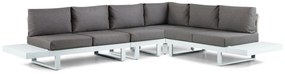 Hoek loungeset 6 personen Aluminium Wit Lifestyle Garden Furniture Lorenzo