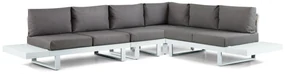 Hoek loungeset 6 personen Aluminium Wit Lifestyle Garden Furniture Lorenzo
