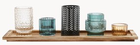 Windlichten Elviena met houten dienblad, 6-delig