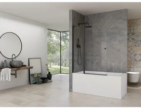 Van Rijn Products ST02 Badwand - 120x150cm - incl glasbehandeling - zwart ST02900ZW