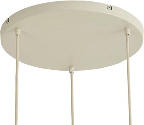 Japandi hanglamp beige met linnen kap 3-lichts - Fedde