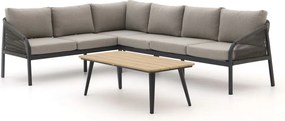 Hoek loungeset Manifesto | 5 personen | Loungeset Grijs | Hoekbank Wicker (vlechtwerk) | Kees Smit Tuinmeubelen