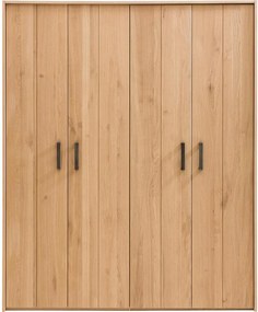 Goossens Excellent Kledingkast Nord, 180 cm breed, 222 cm hoog, 4 hout draaideuren