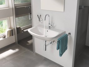 Grohe Start Flow Quickfix draaibare wastafelkraan met trekwaste chroom