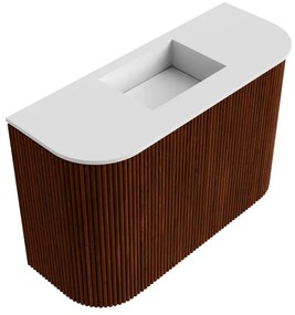 Mondiaz Joya 65cm toiletmeubel ronding links/rechts ruby met wastafel faye midden zonder kraangat talc