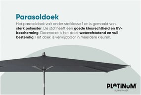 Platinum Riva stokparasol 3x2 m. - Antraciet