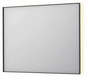 INK SP32 spiegel - 100x4x80cm rechthoek in stalen kader incl indir LED - verwarming - color changing - dimbaar en schakelaar - geborsteld metal black 8410065