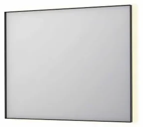 INK SP32 spiegel - 100x4x80cm rechthoek in stalen kader incl indir LED - verwarming - color changing - dimbaar en schakelaar - geborsteld metal black 8410065
