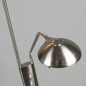 Moderne vloerlamp staal dimbaar - Luxor Modern E27 Binnenverlichting Lamp