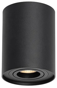 Moderne plafondspot zwart draai- en kantelbaar - Rondoo up