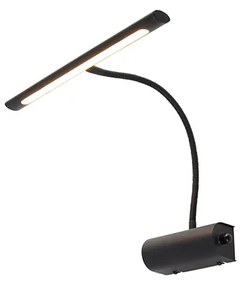Design wandlamp zwart 32 cm incl. LED met dimmer - Tableau Modern Binnenverlichting Lamp
