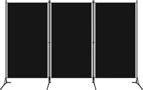 vidaXL Kamerscherm met 3 panelen 260x180 cm zwart
