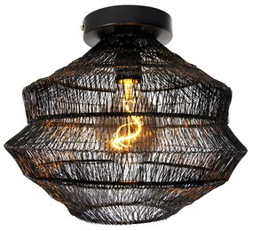 Oosterse plafondlamp zwart 25 cm - Vadi