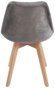 Set van 4 Synk Fluwelen Stoelen