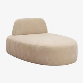 Chaise Longue Module Voor Modulaire Bank Giorgia Bekleed Chenille Licht Zandbruin - Sklum