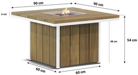Hoek loungeset 5 personen Aluminium Wit  Santika Furniture Santika Phantom