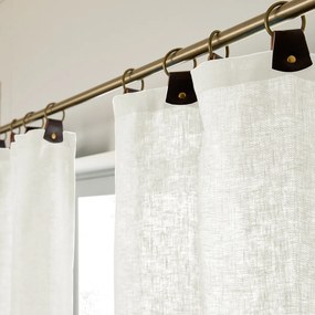 Gordijn in gewassen linnen met ringen, Private
