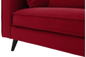 Goossens Bank Suite rood, stof, 2,5-zits, elegant chic met ligelement rechts