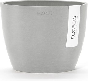 Ecopots bloempot Stockholm Mini 16  - Rond - White Grey - Diameter 16,2 x H12 cm