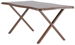 Houten Eettafel Met X Vormige Poten - 90 X 180cm.
