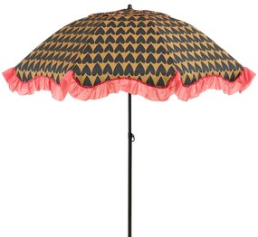 Edelman Mitchell parasol hart zwart - Ø220 x 238 cm