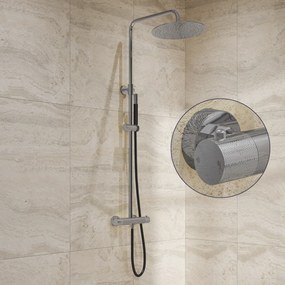 Saniclear Talpa Curved Pro opbouw regendouche chroom met 20cm hoofddouche
