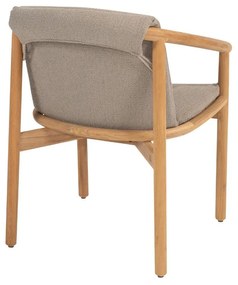 4 Seasons Outdoor Tess teak tuinstoel met bouclé bekleding  Tuinstoel    taupe weerbestendig