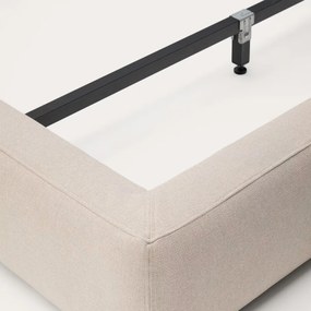 Kave Home Blok Luxe Bedframe Beige Stof 160x200 Cm
