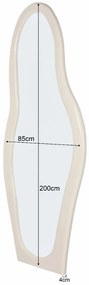 Livingfurn Olivia staande spiegel organisch 200cm ivoor