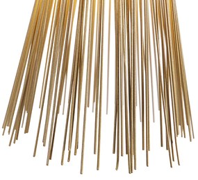 Eettafel / Eetkamer Landelijke hanglamp goud langwerpig 3-lichts - Broom Landelijk E27 Binnenverlichting Lamp
