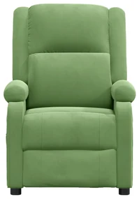 vidaXL Fauteuil verstelbaar fluweel lichtgroen