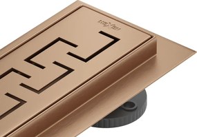 Mexen Flat 360° M15 roterende lijnafvoer 100 cm, geborsteld koper - 1C24100-40