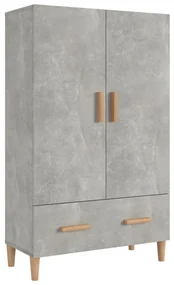 vidaXL Hoge kast 70x31x115 cm bewerkt hout betongrijs