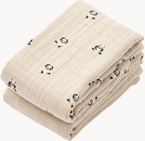 Mousseline doekjes Lewis van biokatoen, 2-delig