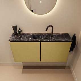 Mondiaz Ture DLux toiletmeubel 100cm oro met wastafel lava midden met kraangat