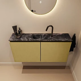 Mondiaz Ture DLux toiletmeubel 100cm oro met wastafel lava midden met kraangat
