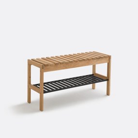 Bank in massief eiken en metaal, Kia