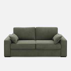 Slaapbank van fluweel, 2, 3 of 4 zits, Comfort Bultex®, Cecilia