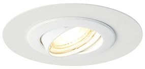 Ronde inbouwspot wit kantelbaar met opvulring - Edu
