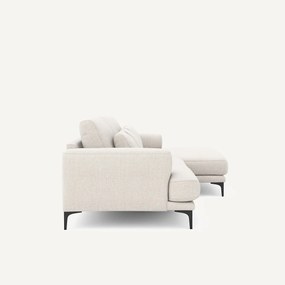 Hoekbank met rechts XL longchair, in Jasper-stof, MARSILE