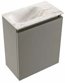 Mondiaz Ture DLux toiletmeubel 40cm smoke met wastafel frappe links zonder kraangat