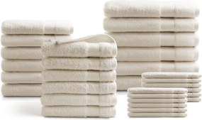 Handdoeken 30 delig set – Hotel Collectie – crème