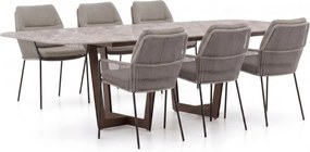Diningset SUNS | 6 personen | Tuinset sintered stone | 7-delig | Kees Smit Tuinmeubelen